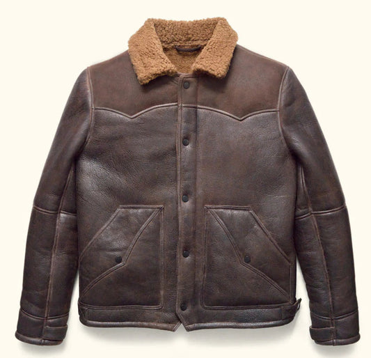 Men’s Shearling Leather Jacket – Sheepskin Cowboy