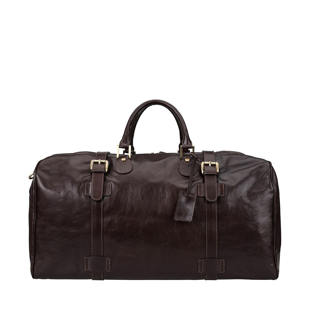 The Epoch Handmade Extra Large Genuine Leather Travel Bag brown