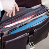 Handmade Large Men's Genuine Leather Briefcase