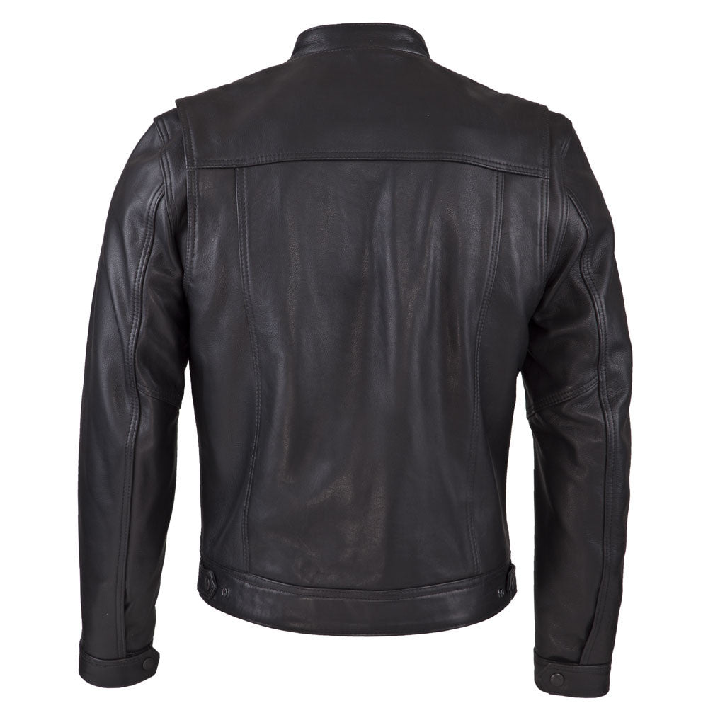Men’s Leather Rebel Jacket – Leather Biker Jacket with Full-Grain Cowhide
