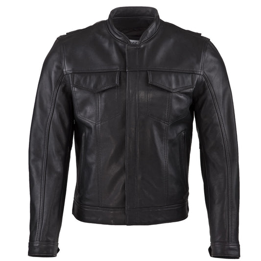 Men’s Leather Rebel Jacket – Leather Biker Jacket with Full-Grain Cowhide