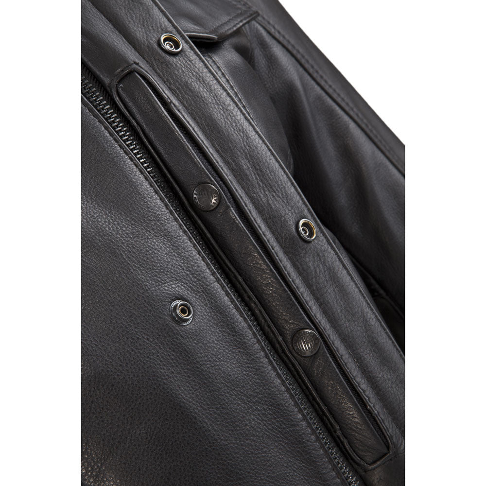 Men’s Leather Rebel Jacket – Leather Biker Jacket with Full-Grain Cowhide