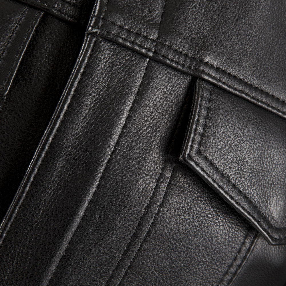 Men’s Leather Rebel Jacket – Leather Biker Jacket with Full-Grain Cowhide