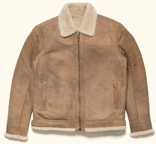 Shearling Leather Jacket – Premium Aviator Style