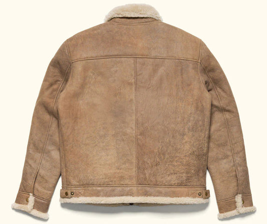 Shearling Leather Jacket – Premium Aviator Style