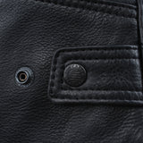 Men’s Leather Motorcycle Jacket All-Season Riding Jacket with Ventilation