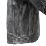Men’s Black Full Grain Leather Motorcycle Jacket