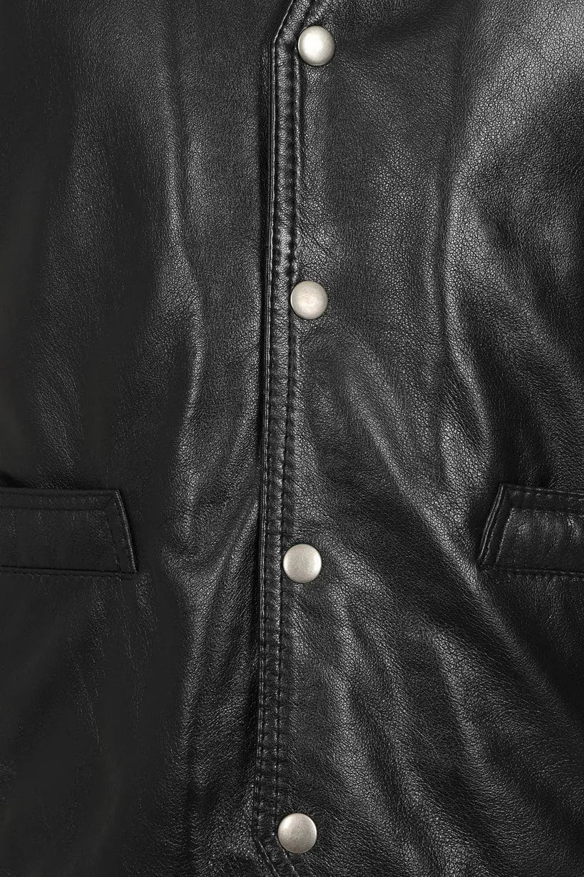 black vest stud closure system