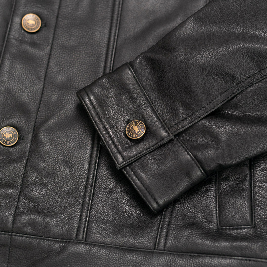 Black Leather Jacket – Full-Grain Goat Leather Men's Jacket