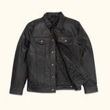 Black Leather Jacket – Full-Grain Goat Leather Men's Jacket