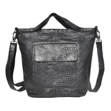 Bianca Handmade Genuine Leather Crossbody Bag black 