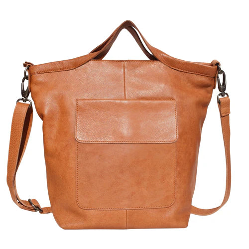 Bianca Handmade Genuine Leather Crossbody Bag brown