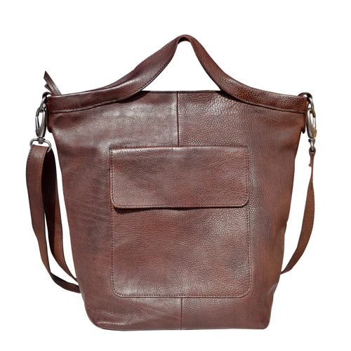 Handmade Genuine Leather Crossbody Bag dark red