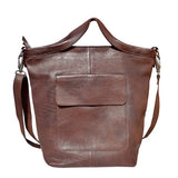 Handmade Genuine Leather Crossbody Bag dark red
