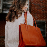 woemn Handmade Genuine Leather Tote Bag style
