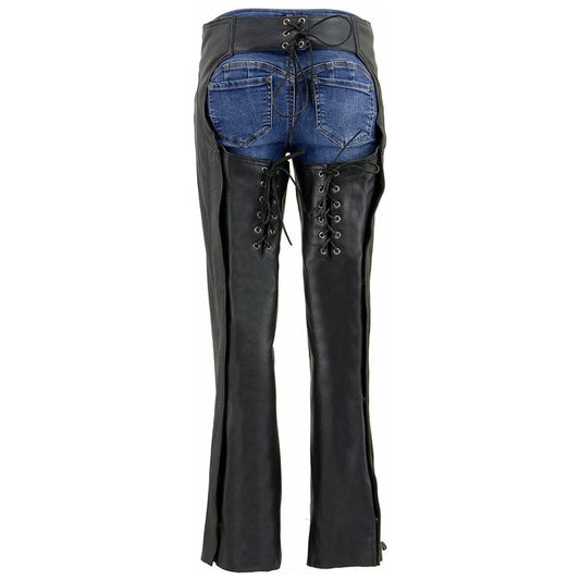 Milwaukee Women's Low Rise Double Buckle Leather Chaps